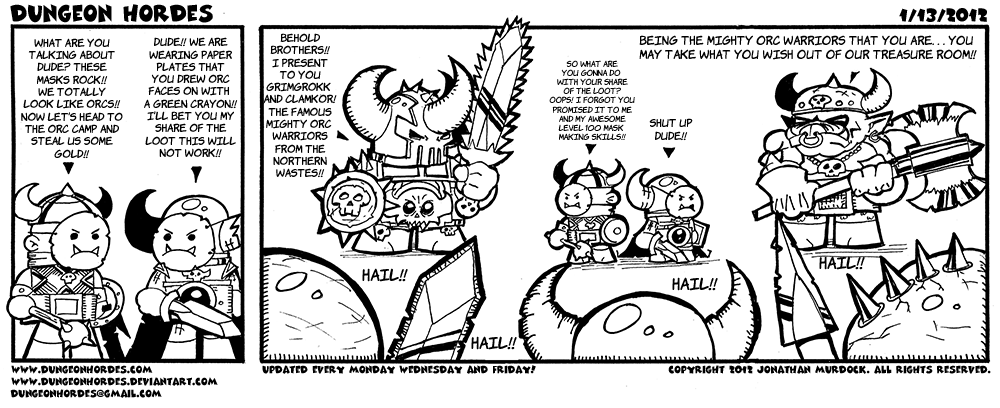 Dungeon Hordes - web comics, publish your webcomic, online webomics, comics, free online comic